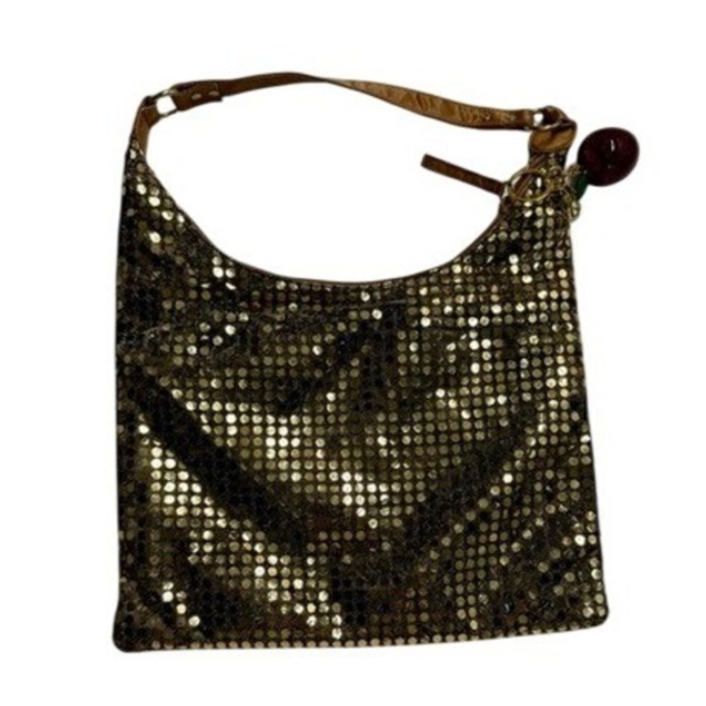 Sparkly‎ Gold Mesh Shoulder Bag EveningParty Clutch Rhinestone Free NYAppleCharm